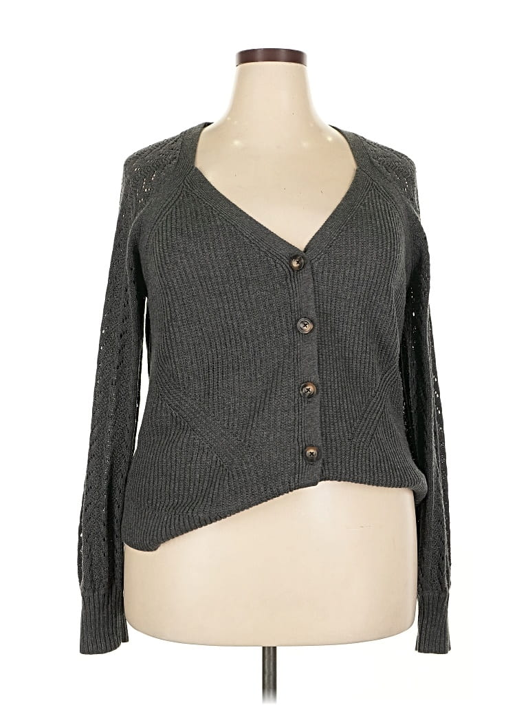 Pre-owned Torrid Cardigan Sweater In Gray