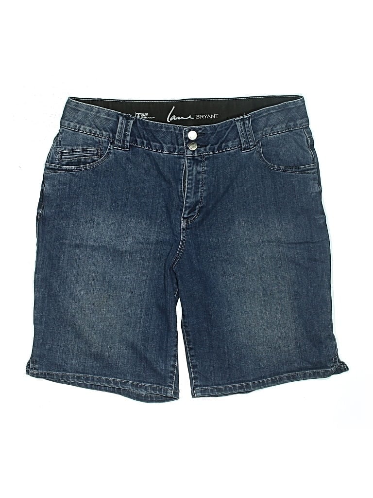 Pre-owned Lane Bryant Denim Shorts In Blue