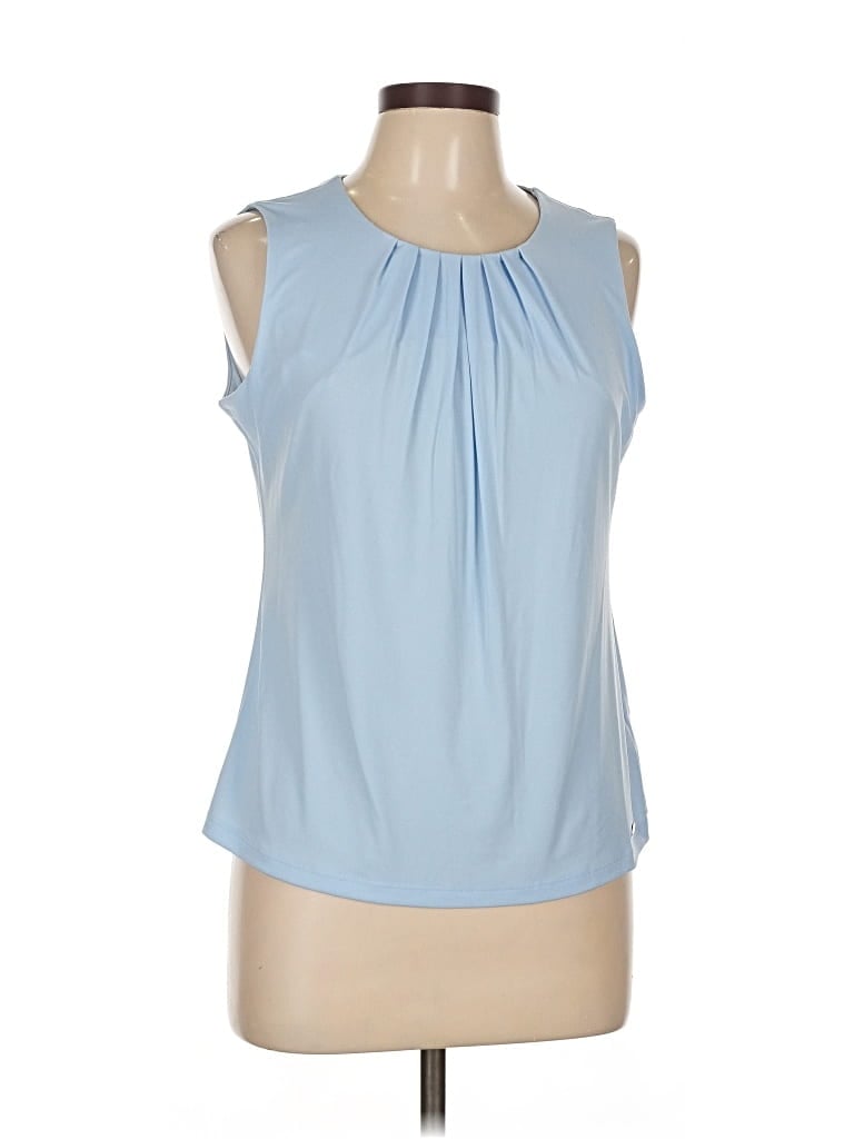 Pre-owned Calvin Klein Sleeveless Blouse In Blue