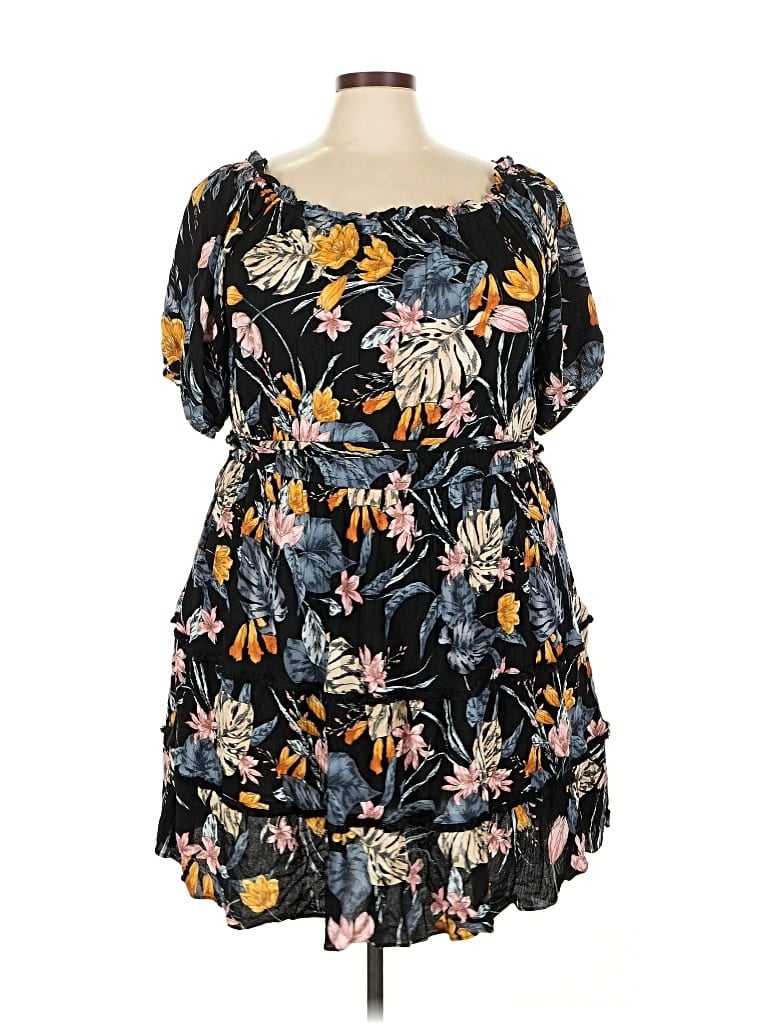 Pre-owned City Chic Casual Dress In Black