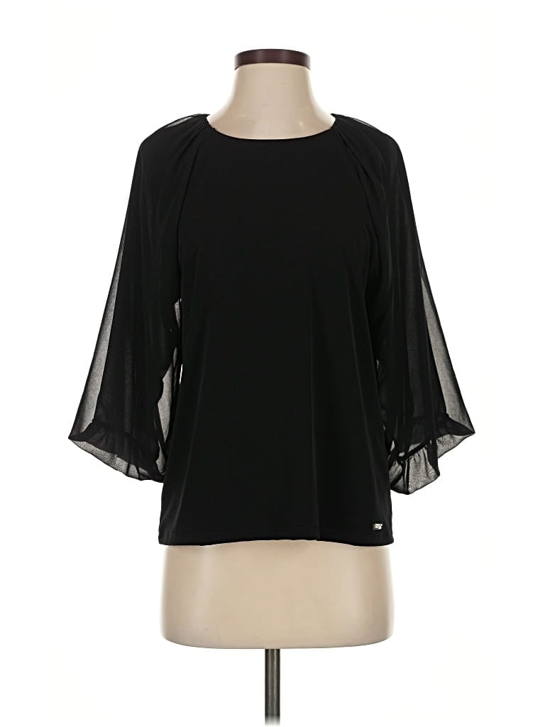 Pre-owned Calvin Klein 3/4 Sleeve T-shirt In Black