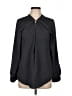 Calvin Klein 100% Polyester Black Long Sleeve Blouse Size L - photo 1