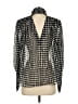 Unbranded Houndstooth Silver Long Sleeve Blouse Size 2 - photo 2