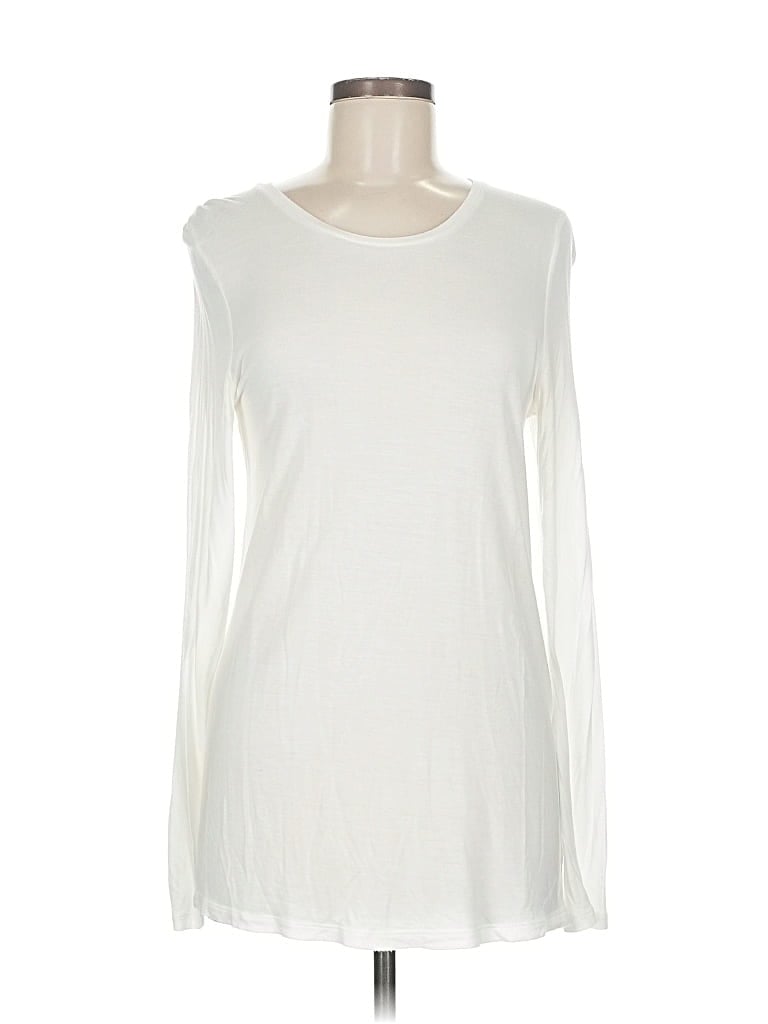 Pre-owned Banana Republic Long Sleeve T-shirt In White