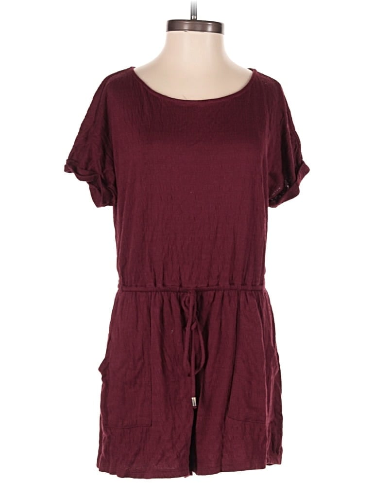 Pre-owned Universal Thread Romper In Burgundy