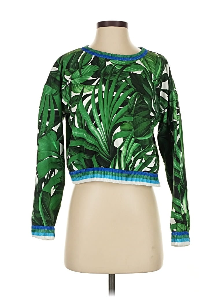 Pre-owned Milly Pullover Sweater In Green