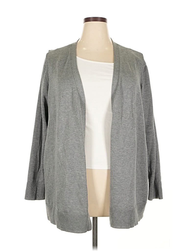 Pre-owned Lane Bryant Cardigan Sweater In Gray