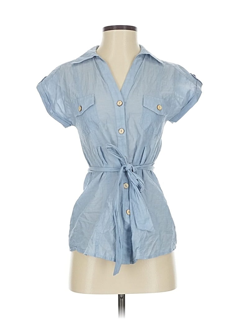 Pre-owned Staccato Short Sleeve Blouse In Blue