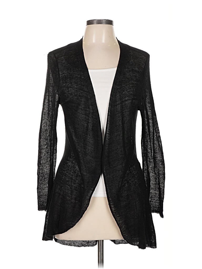 Pre-owned Eileen Fisher Cardigan Sweater In Black