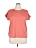 Ann Taylor LOFT Outlet Orange Pink Short Sleeve Top Size XL - photo 1