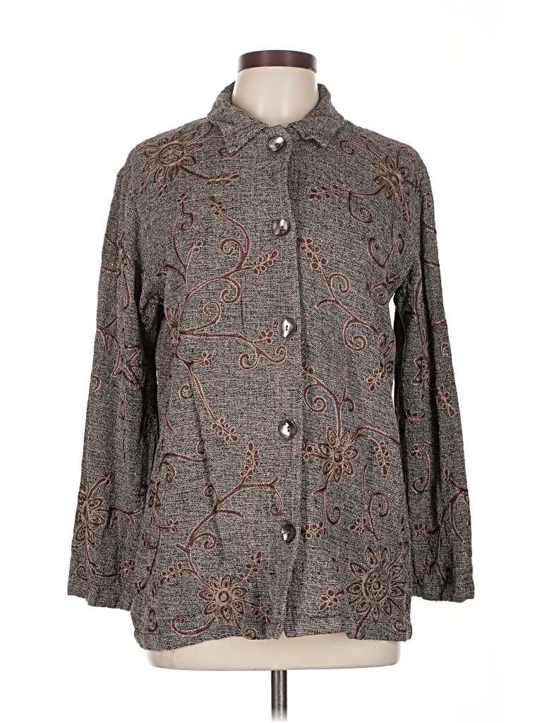 Pre-owned Chico's Design Coat In Gray