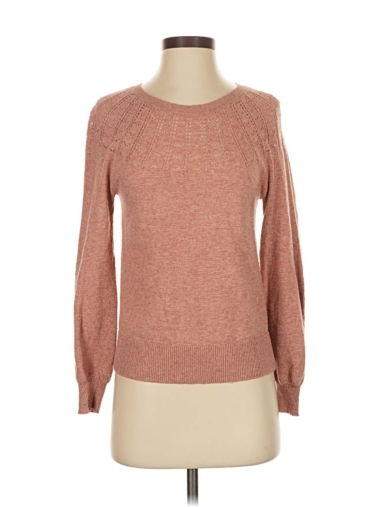 Pre-owned Ann Taylor Loft Long Sleeve T-shirt In Brown