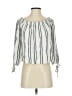 Maven West 100% Rayon Silver Ivory 3/4 Sleeve Blouse Size S - photo 1