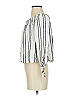 Maven West 100% Rayon Silver Ivory 3/4 Sleeve Blouse Size S - photo 5