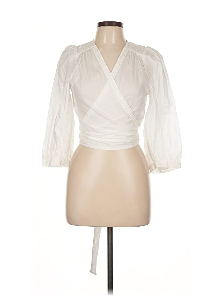 Banana Republic Factory Store 3/4 Sleeve Blouse In White