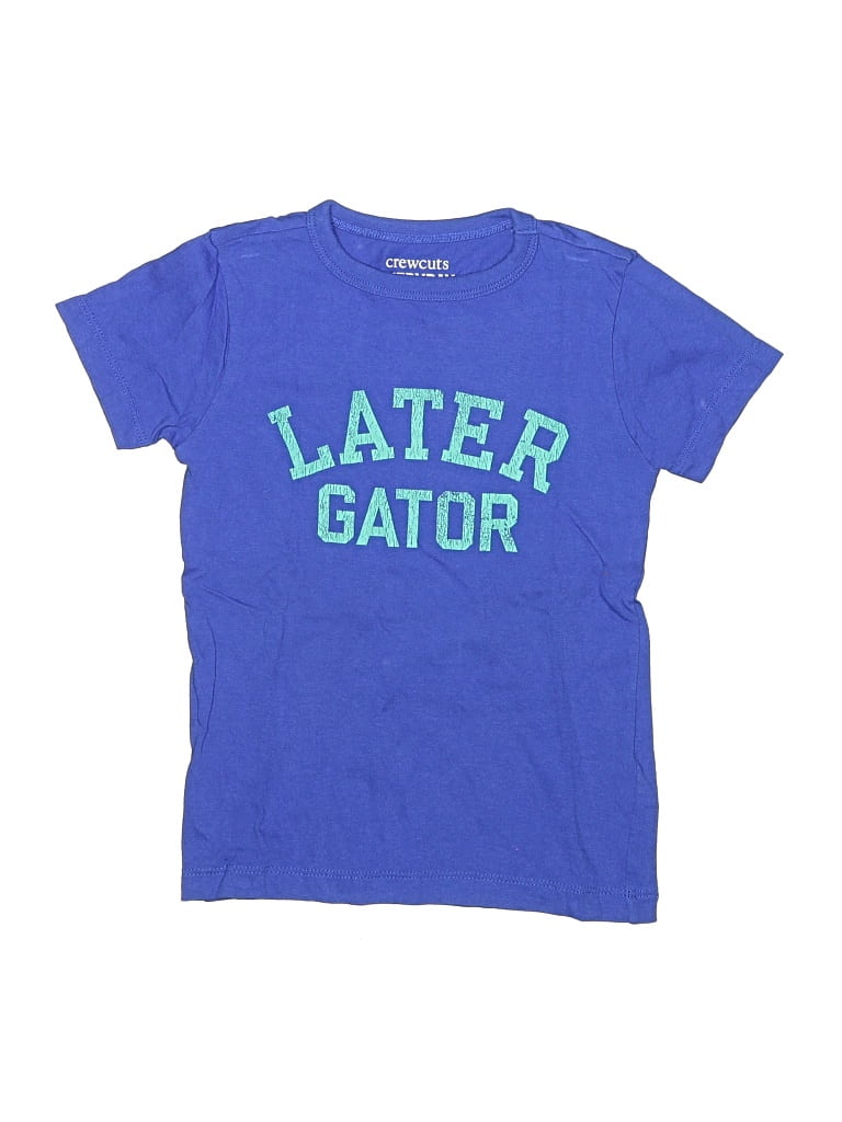 Pre-owned Crewcuts Kids' Short Sleeve T-shirt In Blue