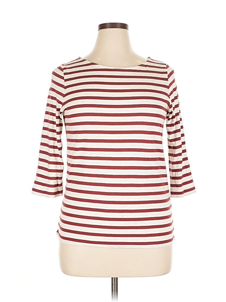 Pre-owned Market & Spruce 3/4 Sleeve T-shirt In Burgundy