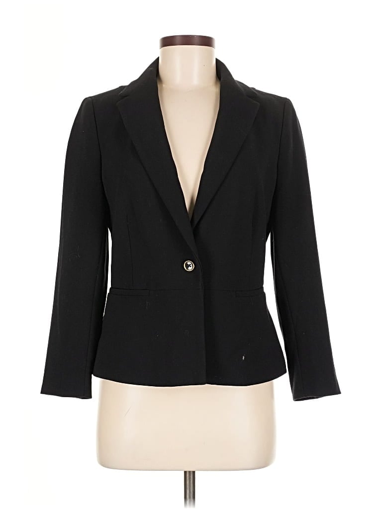 Pre-owned Ann Taylor Factory 3/4 Sleeve Top Black Open Neckline Tops