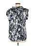 MICHAEL Michael Kors 100% Polyester Silver Short Sleeve Blouse Size M - photo 2