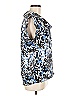 MICHAEL Michael Kors 100% Polyester Silver Short Sleeve Blouse Size M - photo 4