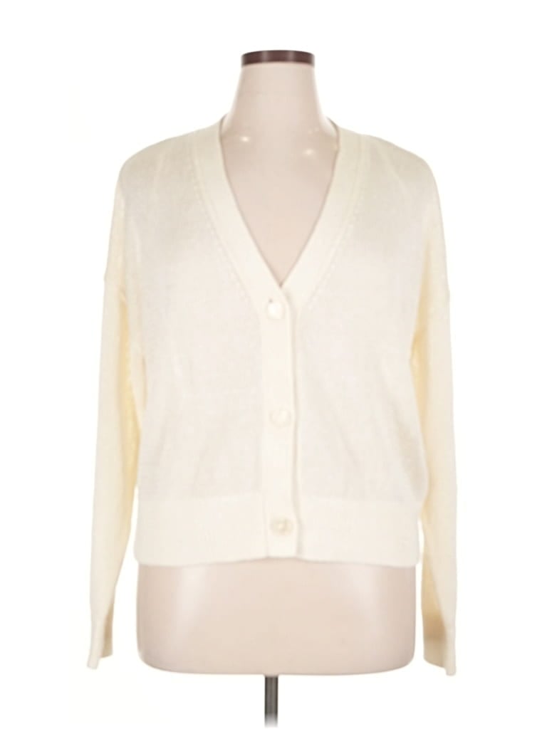 Pre-owned Banana Republic Cardigan Sweater In White