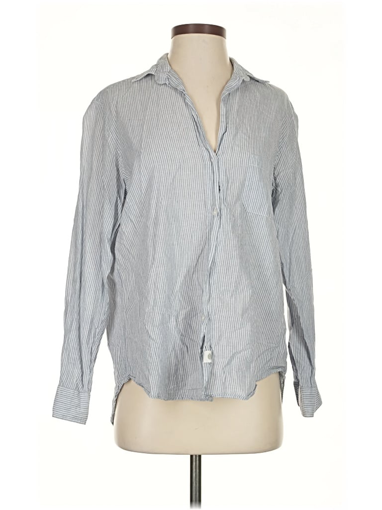 Pre-owned Grayson Long Sleeve Button Down Shirt In Gray