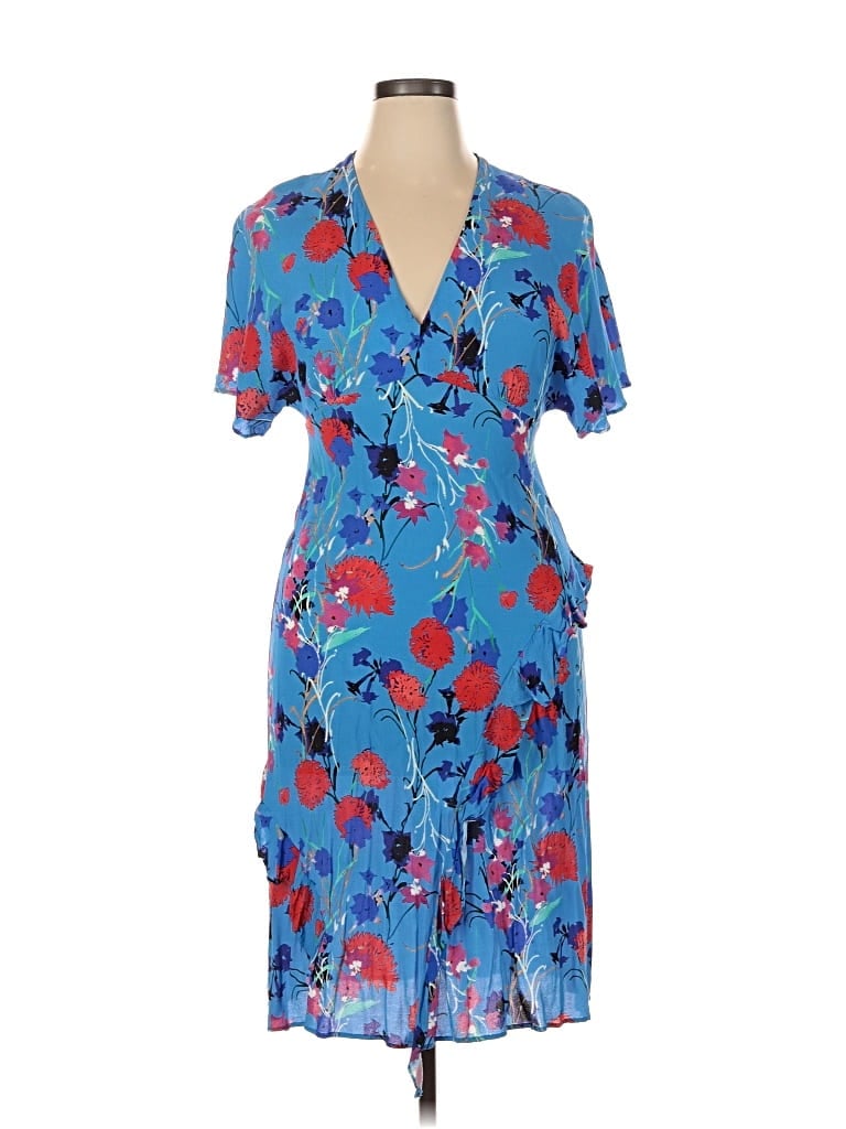 Pre-owned Zara Basic Casual Dress In Blue