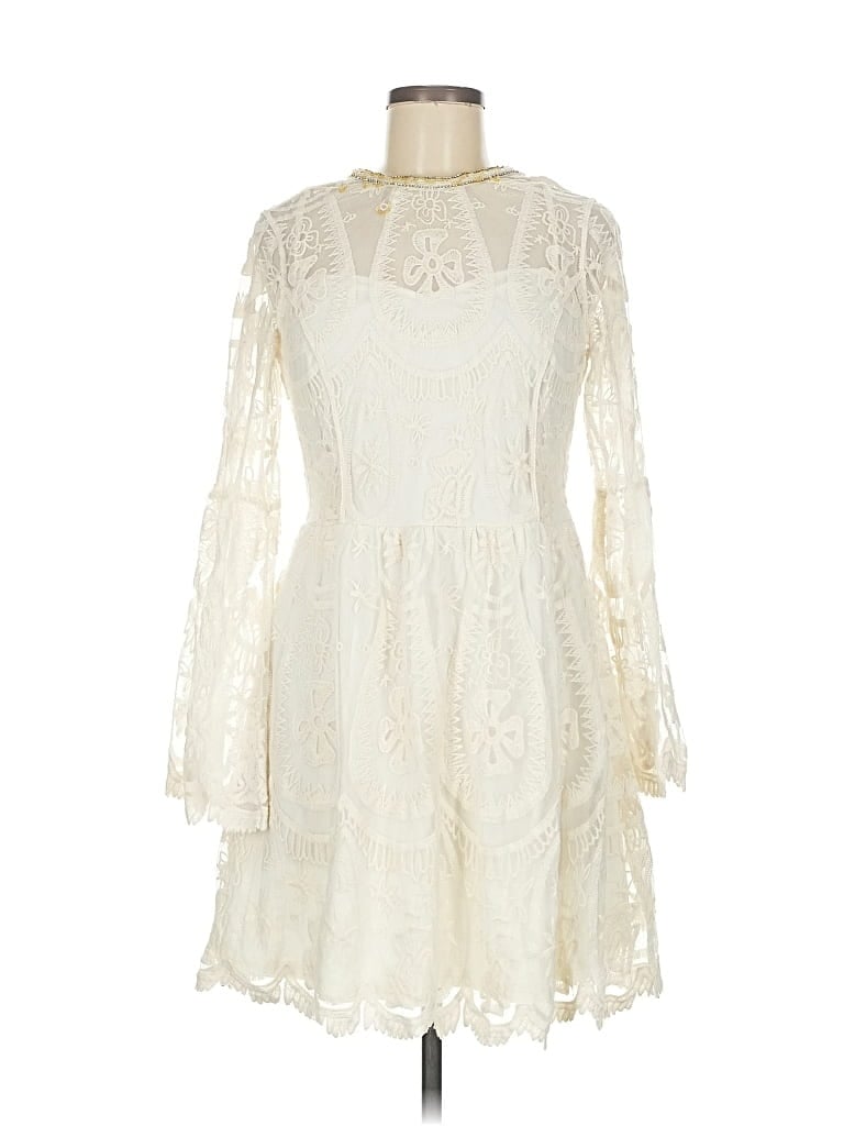 Pre-owned Altar'd State Cocktail Dress In White