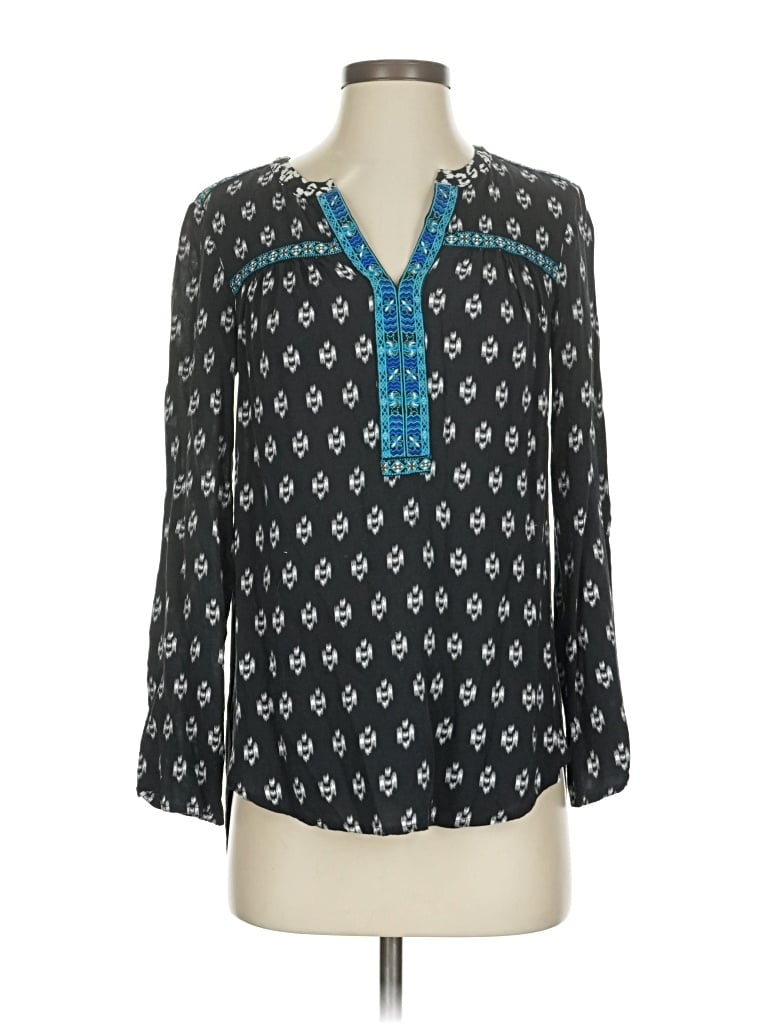 Pre-owned One September 3/4 Sleeve Blouse In Black