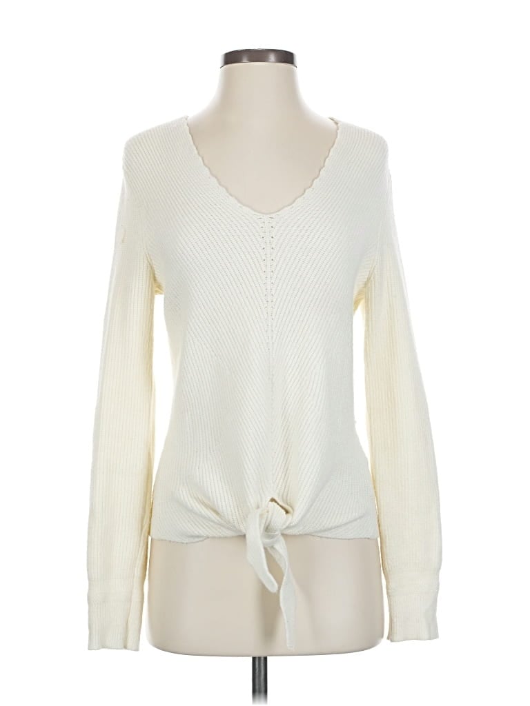 Pre-owned Moth Pullover Sweater In White