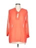 Rory Beca 100% Polyester Orange 3/4 Sleeve Blouse Size L - photo 1