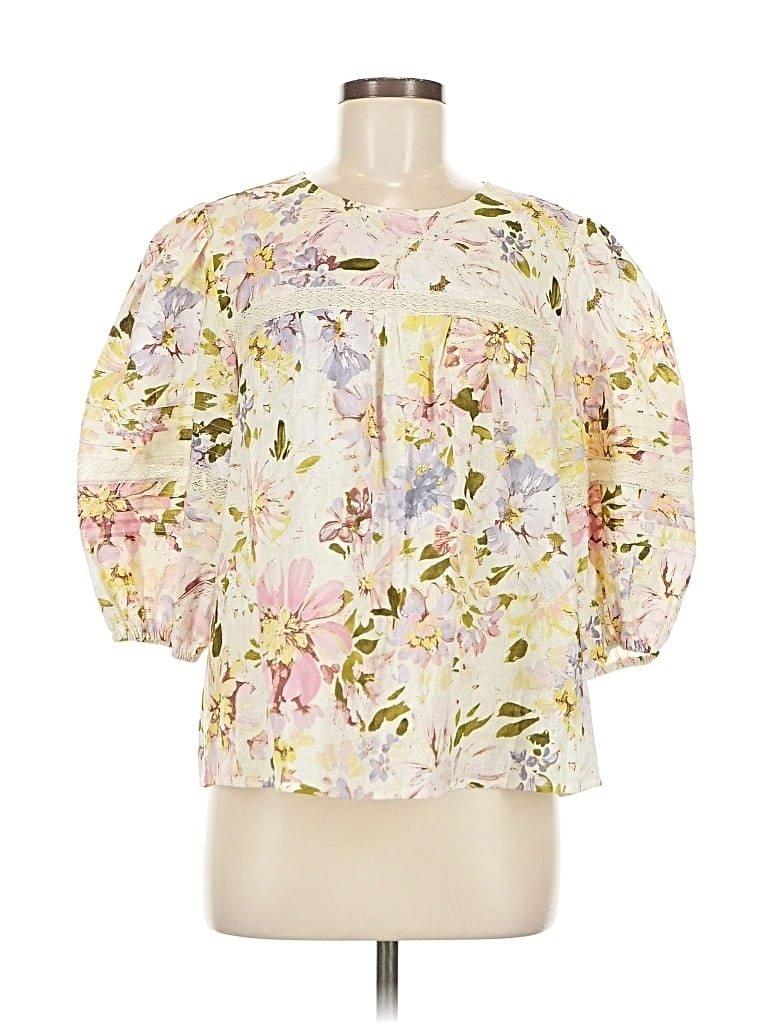 Pre-owned Sanctuary 3/4 Sleeve T-shirt In White