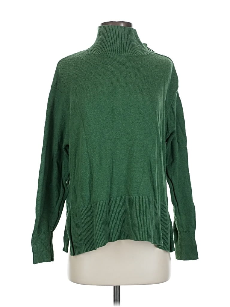 Pre-owned Banana Republic Factory Store Turtleneck Sweater In Green