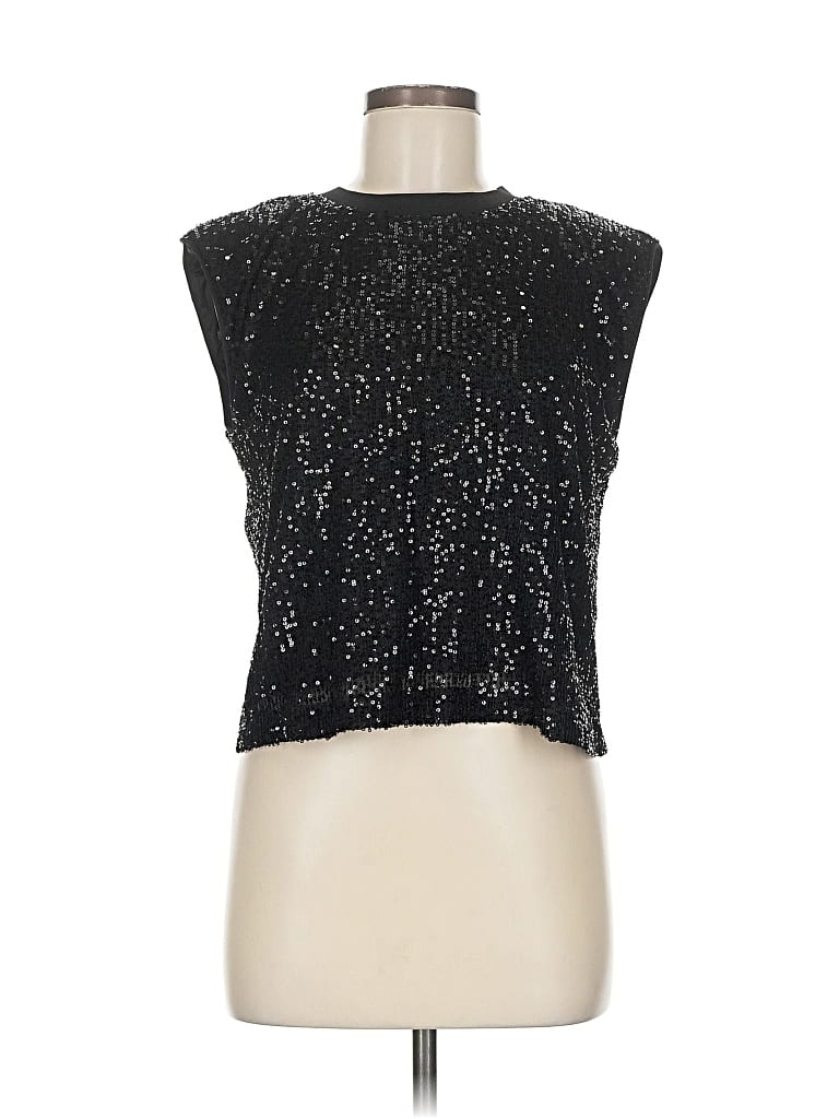Pre-owned Skies Are Blue Sleeveless Blouse In Black