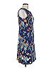 Lands' End Print Blue Casual Dress Size 8 - photo 4