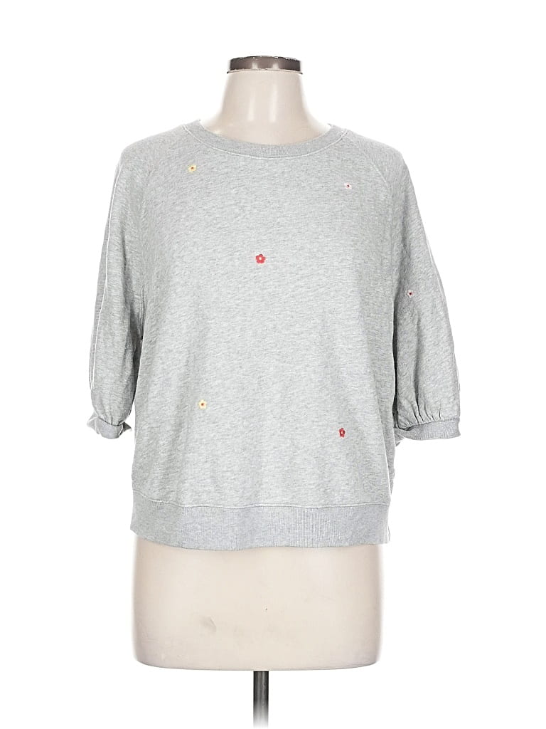 Pre-owned Rails 3/4 Sleeve Top Gray Crew Neck Tops