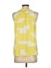 Banana Republic 100% Polyester Yellow Sleeveless Blouse Size XS - photo 2