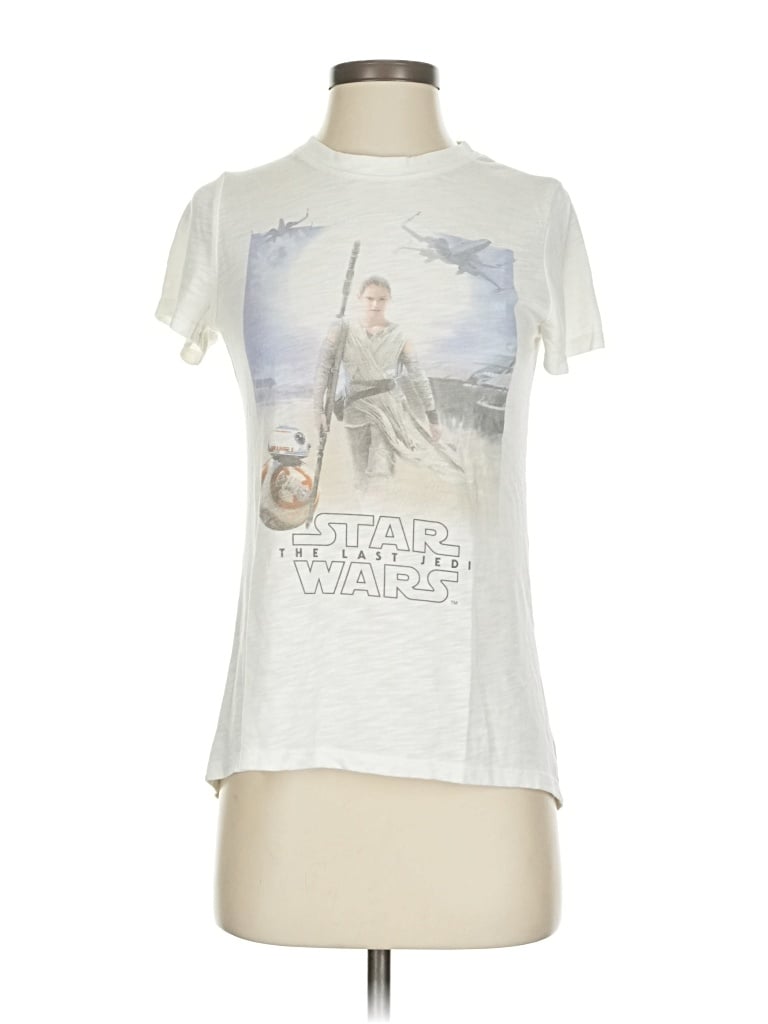 Pre-owned Star Wars Short Sleeve T-shirt In White