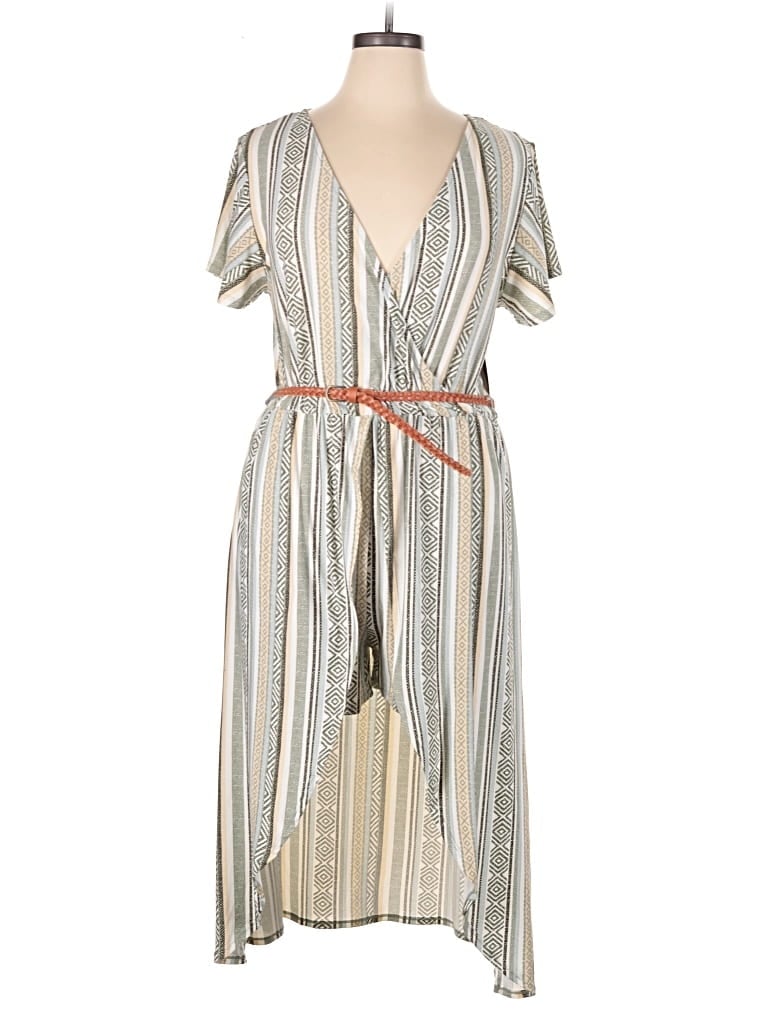 No Boundaries Romper In Gray