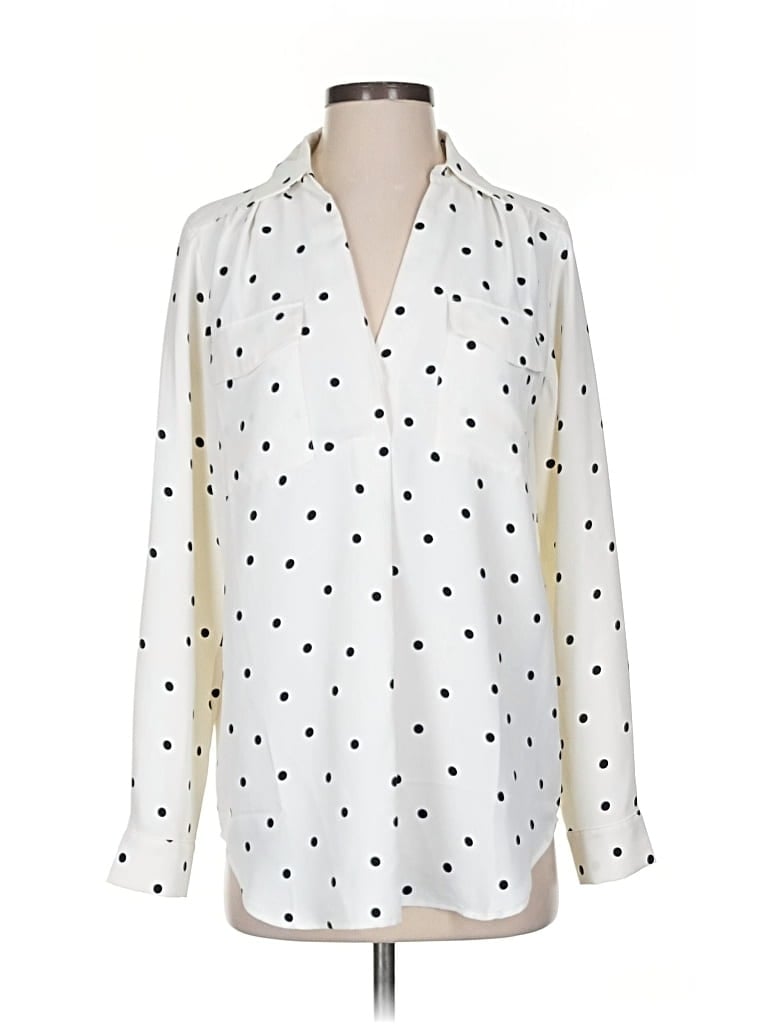 Pre-owned Ann Taylor 3/4 Sleeve Blouse In White