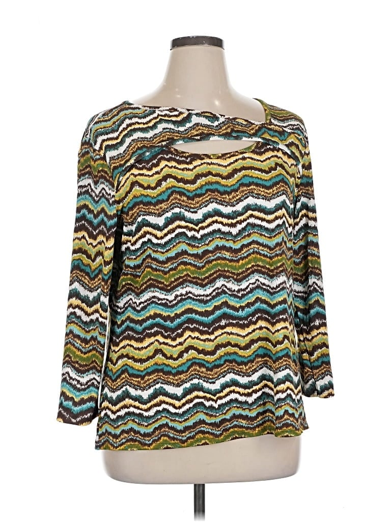 Pre-owned Cato 3/4 Sleeve T-shirt In Gold