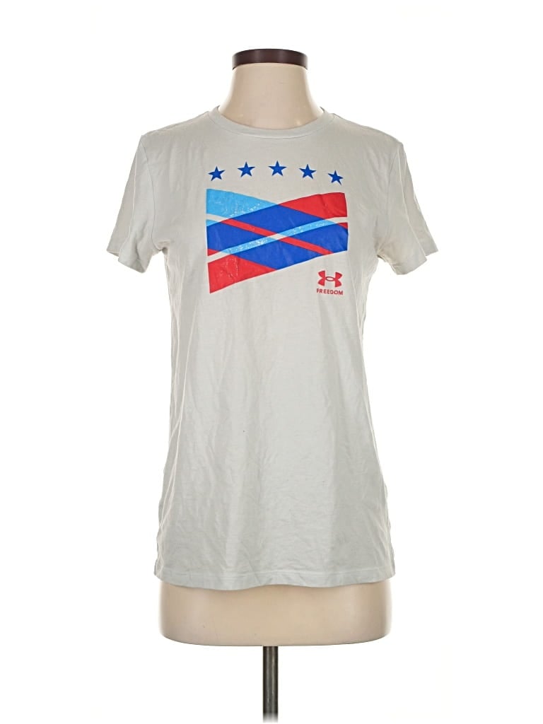 Pre-owned Under Armour Short Sleeve T-shirt In Silver