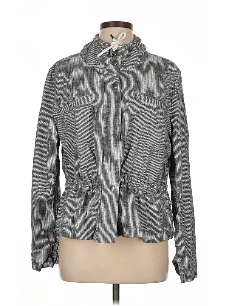 Pre-owned Ann Taylor Loft Jacket In Gray