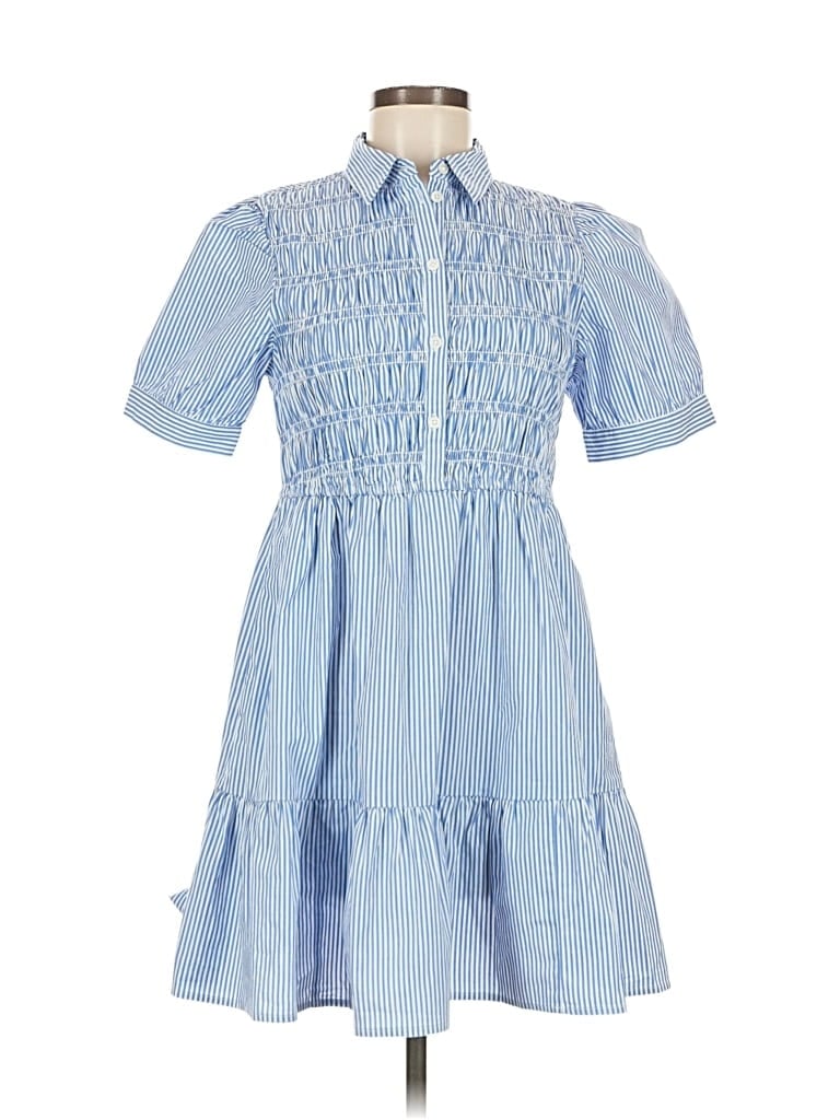 J.crew Factory Store Casual Dress In Blue