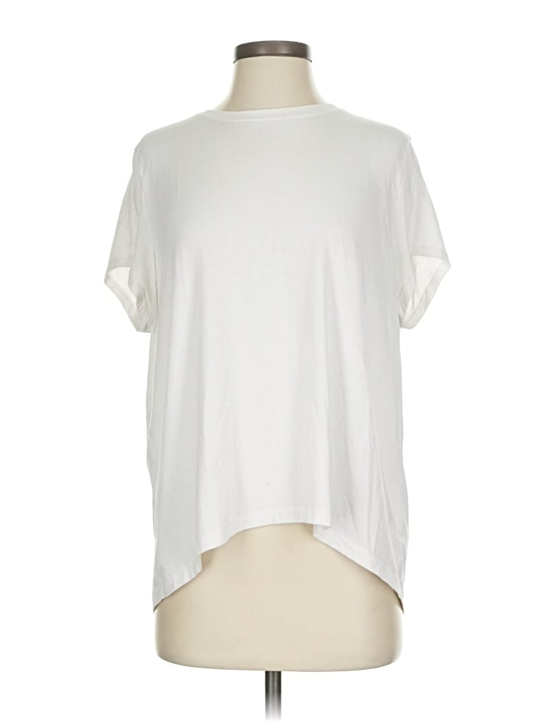 Pre-owned Athleta Short Sleeve T-shirt In White
