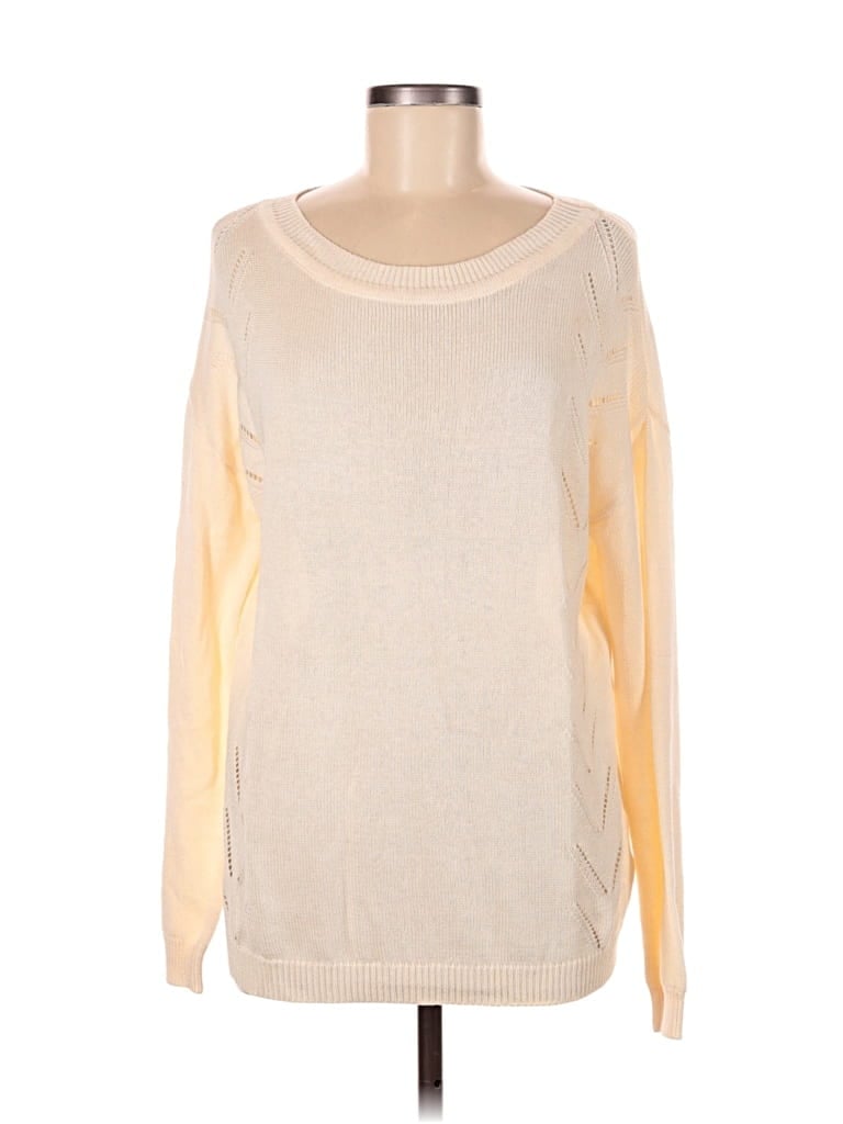 Pre-owned Lulus Pullover Sweater In White