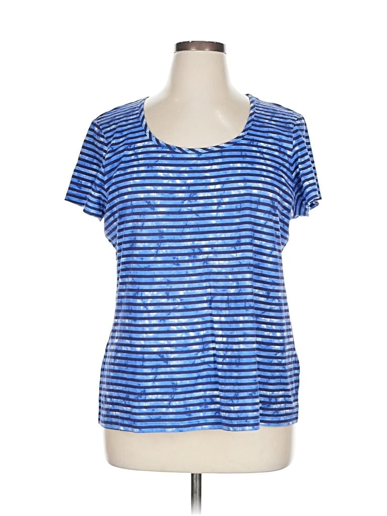 Pre-owned Izod Short Sleeve T-shirt In Blue