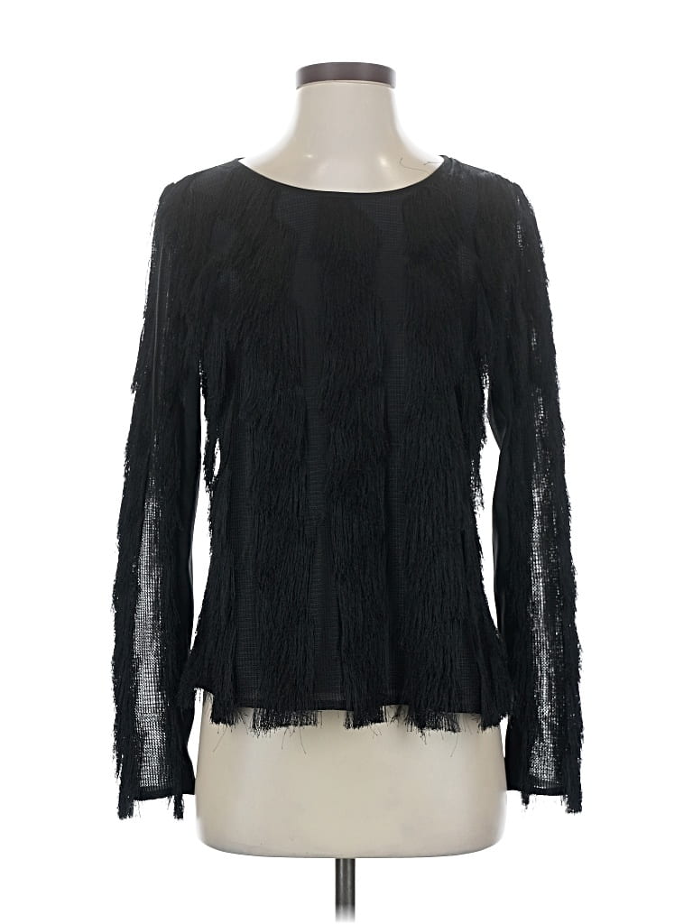 Pre-owned Ann Taylor Long Sleeve Blouse In Black