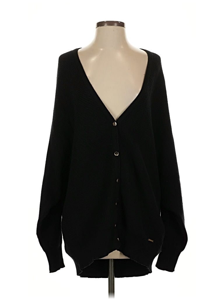 Pre-owned T Tahari Cardigan Sweater In Black