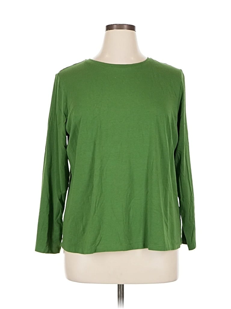 Pre-owned D&co. 3/4 Sleeve T-shirt In Green